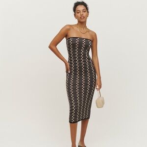 Reformation Cianna Strapless Midi Dress